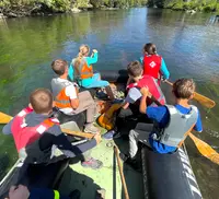 Helfer der Minigruppe bei einer Kanu-Tour